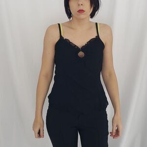 Y2K Deadstock Black Coquette Top‎